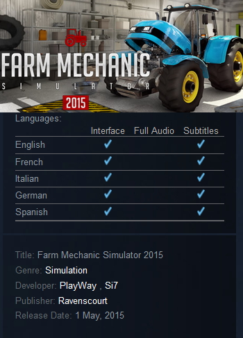 Farm Mechanic Simulator 2015 Steam - Click Image to Close